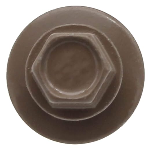 Metal Roofing Screws: (250) 10 x 1 Light Brown Hex Head Sheet Metal Roof Screw. Self Starting Metal to Wood siding Screws. EPDM Washer. Colored Head
