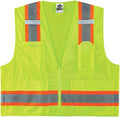 Ergodyne Unisex Two-tone Class 2 Two Tone Surveyors Vest, Lime, Small-Medium US
