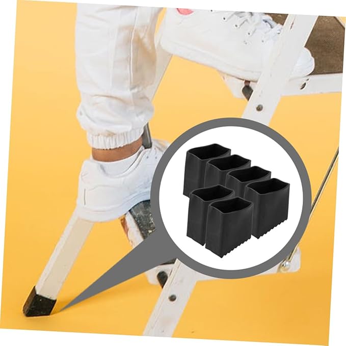 6Pcs Non-Slip Ladder Feet Covers EPDM Rubber Ladder Pads for Enhanced Stability Folding Accessories for Home Use