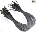 Metal Zip Ties, 100PCS Black 304 Stainless Steel Zip Ties, Multi-purpose Metal Zip Ties Heavy Duty，Used for Outdoor Binding, Cables, Farms, Vehicles. W/0.18"(4.6 mm) L/28" (700mm)