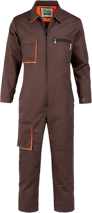 Men's Coveralls Mechanic Work Jumpsuit Multi Pockets Overalls Long Sleeve Workwear Coverall