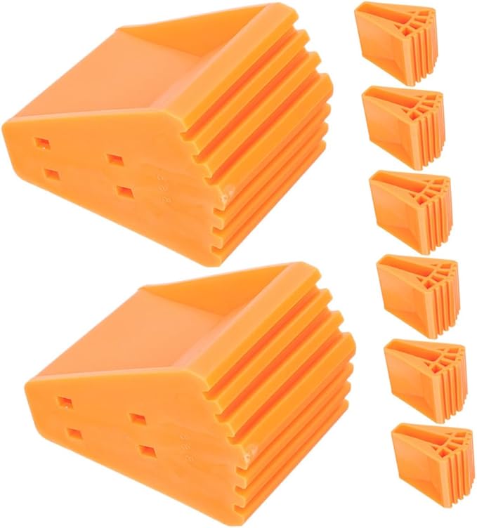 Angoily 8Pcs Non Slip Rubber Ladder Feet Covers Durable Slip Pads for Ladder Legs Easy Tool Installation Enhanced Stability Smooth Surfaces for Safety Protection