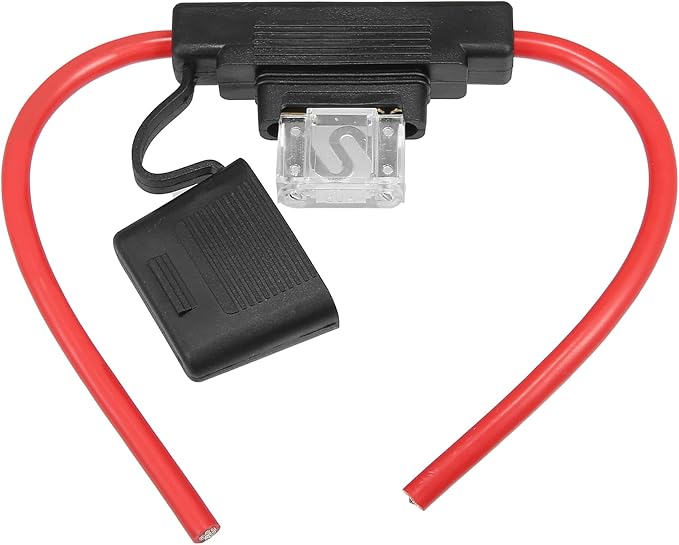 uxcell DC 12V 8 Gauge Car in Line ATC Blade Style Inline Fuse Holder with 80A Large Fuse
