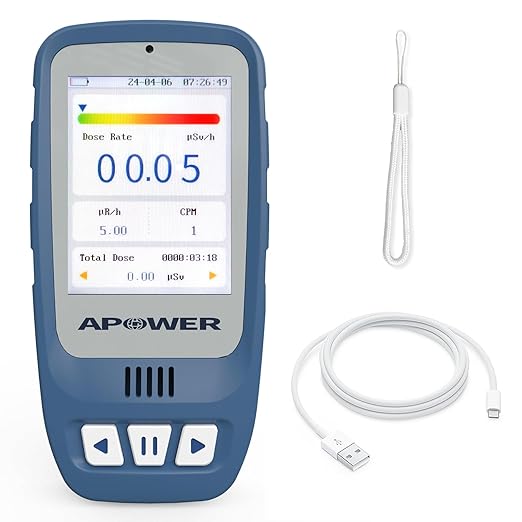 Geiger Counter Nuclear Radiation Detector, Portable Handheld Dosimeter Beta, Gamma, X-ray Detection, LCD Display Radiation Monitor Meter, Radioactive Device for Home, Lab, and Emergency Use