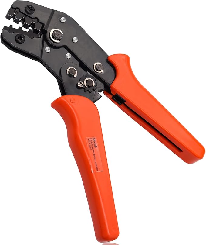 Taiss Dupont Crimping Tool Kit with 600PCS 2.54mm Dupont Connector Kit SN-28B Ratcheting Wire Crimper Plier,1/2/3/4/5/6/7 Pin Housing Dupont Connector Male Female Pin Header Crimp Terminal AWG28-18