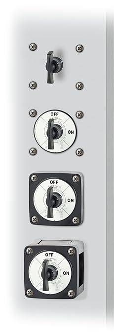 Blue Sea Systems On/Off Battery Isolator Switch With Locking Key, Black, 6005200 m‑Series