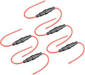 uxcell Inline Screw Type Fuse Holder 22 Gauge AWG 5Pcs for 5mm x 20mm Tube Fuse