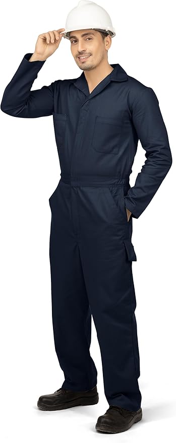 NY Threads Men’s Twill Coverall Relaxed Fit Long Sleeve Utility Work Wear