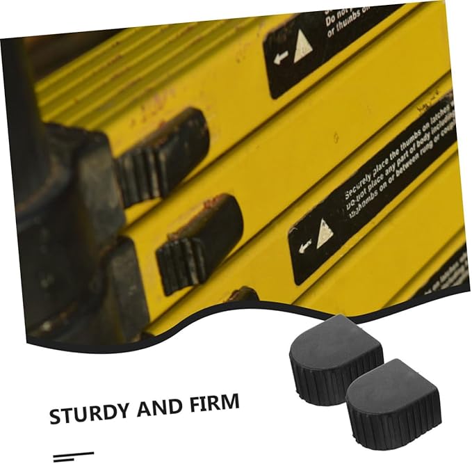 Cabilock 4pcs Non-Slip Ladder Feet Caps Aluminum Alloy Covers for Telescopic Ladders Enhanced Stability Easy Installation Fit for Enhanced Safety