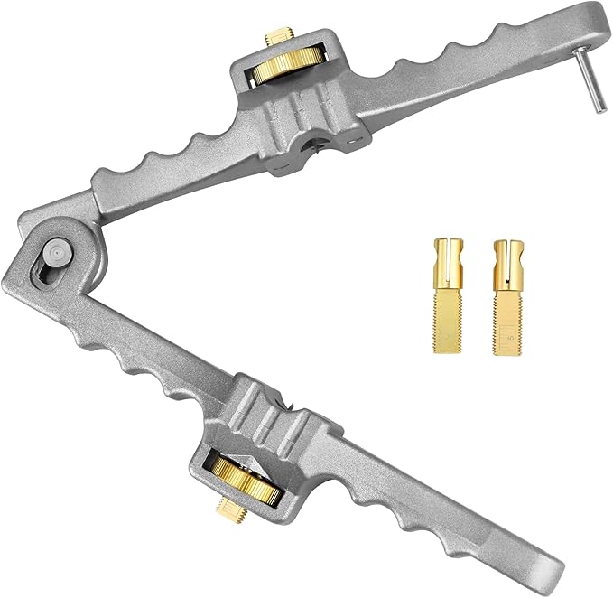 QWORK Armored Fiber Optic Cable Stripping Tool, Adjustable Depth, Ergonomic Design, Compatible with PVC, PE, and Steel Sheaths