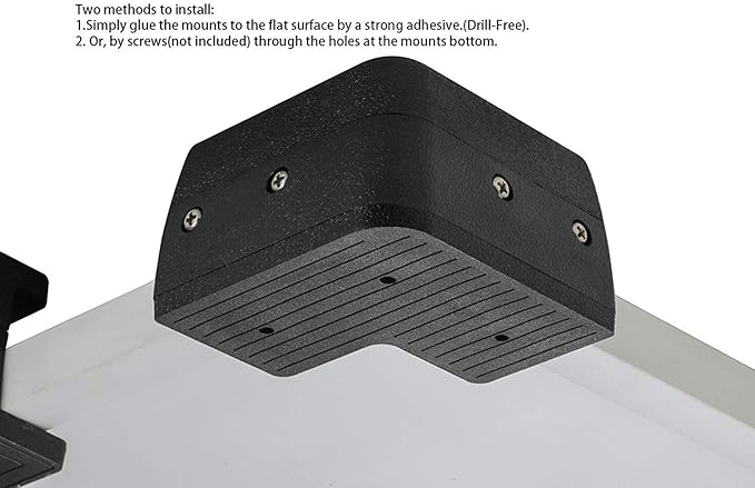 Sunway Solar Panel Mounting Brackets Corner Mount Kits for Framed Solar Panels,Installation On RV Caravan Boats Camper Trailer Marine Motorhome House Roof, Compatible with Renogy Solar Panel