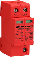 Wengart Surge Protective Arrester Device,DC1000V 2P 20-40kA 36mm DIN Rail Mount,Low Voltage Arrester Device for Lightning Protection Power Distribution and Control Appliances
