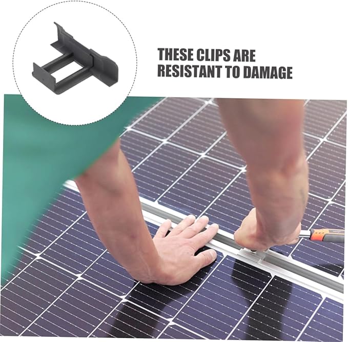 GALPADA 12pcs Solar Panel Water Guide Clips Photovoltaic Drainage Buckle for Efficient Cleaning and Stagnant Water Removal Durable Material for Solar Panel Maintenance