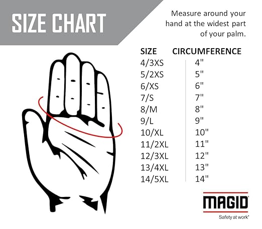 MAGID T-REX Flex Series Sandy Nitrile Coated Knit Impact Gloves, 12 Pairs, 9/Large, TRX400
