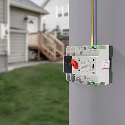 MINI Dual Power Automatic Transfer Switch 110V AC 2P 690V 50Hz Dual Power Automatic Toggle Controller 63A, 80A, 100A(Optional) PC Level (2P 100A)