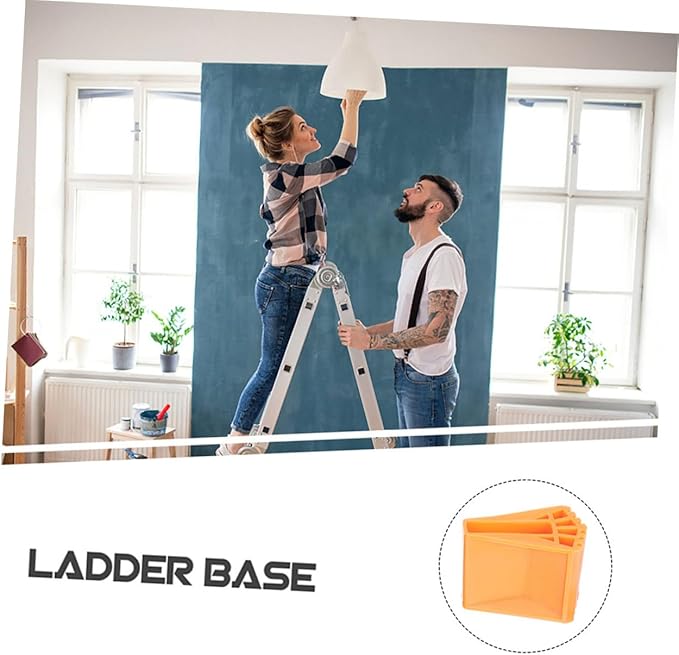 POPETPOP 8Pcs Non Slip Rubber Ladder Feet Caps Durable Stabilizer Foot Covers for Enhanced Safety and Grip Various Surfaces Easy Installation for Home Repairs and Construction Work
