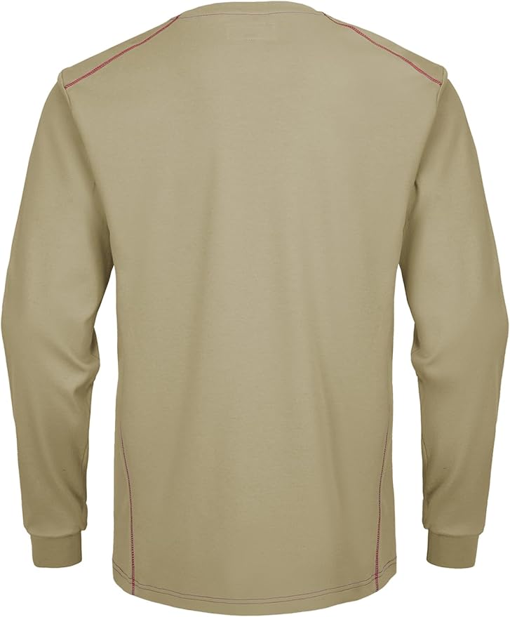 FR Shirts for Men CAT2/HRC2 6.5oz Lightweight Fire Resistant Shirts for Men Long Sleeve Crewneck T-Shirt
