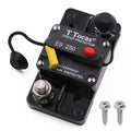 E9 3/8" Studs 250 Amp Circuit Breaker 12V - 48V DC with Manual Reset Switch Button with LED Indication 250A