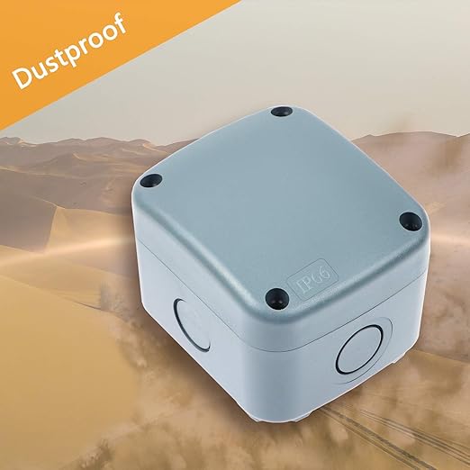 NineLeaf 10PK Project Box ABS Plastic Electrical Boxes,3 1/4" x 2 3/4" x 2 1/4" (86x74x62mm),IP66 Waterproof DIY Opening Hole Electronic Junction Box Power Enclosure,Use for Outdoor,Grey
