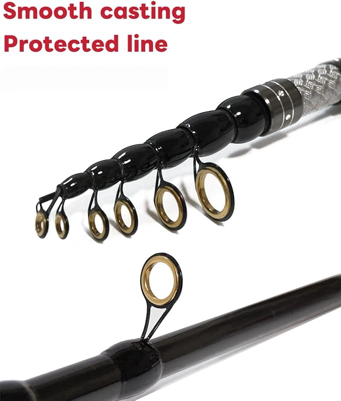 Telescopic Fishing Rod - Lightweight 42T Carbon Fiber Portable Travel Rod for Freshwater River Fishing, Beginner & Kid Friendly 5.9ft/6.9ft/7.9ft/8.9ft/9.9ft/10.9ft