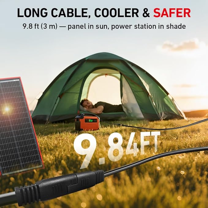 DOKIO 300W Portable Foldable Solar Panel Kit, Compact 19.3x37.4in Design 15.2lb with Standalone Controller and USB, Monocrystalline Charger for 12V Batteries, Power Stations, RV Camping Emergency Use