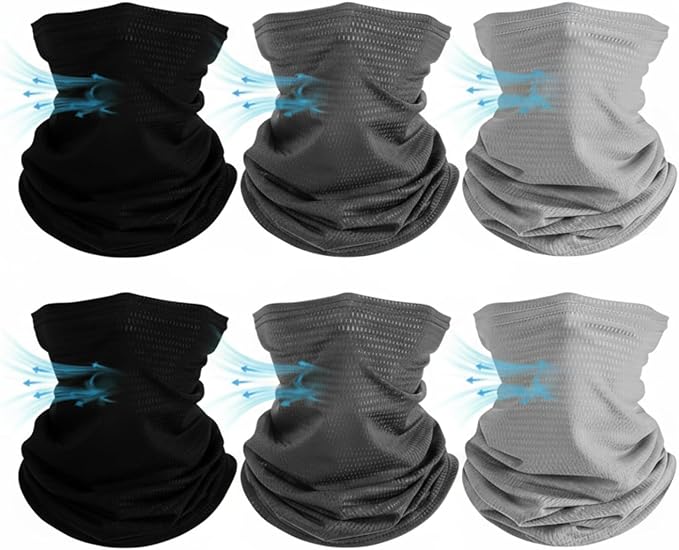 Geyoga Neck Gaiter Bandana Face Mask Summer UV Protection Cooling Breathable Face Mask Neck Scarf Balaclava for Men Women