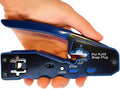 RJ45 Crimp Tool 8P RJ45 Crimping Tool Pass Through Ethernet Crimper for Cat5e Cat6 Cat6a 8P8C Modular Connectors Crimping Tool (Blue)