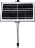 SUNER POWER 10 Watt Solar Panel Powered Charger Kit + Tubular Mount Bracket for Automatic Gate Opener, Electrical Fence, etc