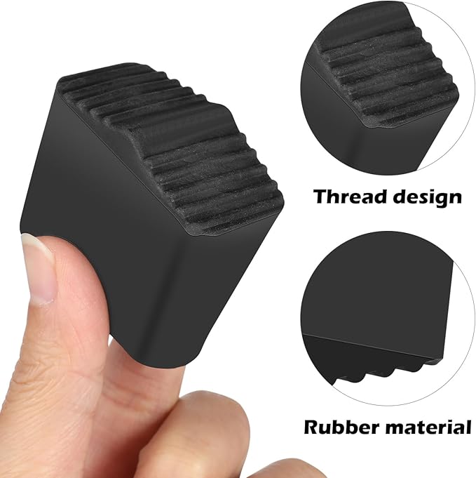 Operitacx Folding Ladder Feet Covers Non-Slip Rubber Ladder Foot Pads 1.69X1.65X0.90In Easy to Install Leg Protective Pads for Home and Industrial Use