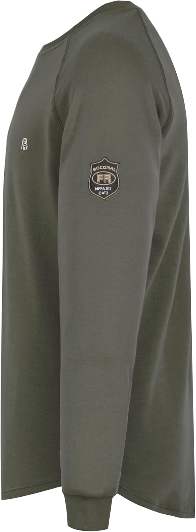 BOCOMAL FR Shirt 7oz Heavyweight Flame Resistant Shirts for Men Fire Retardant Long Sleeve Crew Work Shirts CAT2