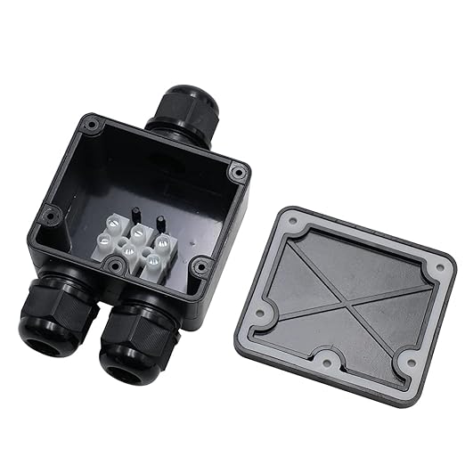 Waterproof IP68 External Junction Box,3 Way Plug Line M25 Coaxial Cable Connector Wire Range 5 to 15mm External Electric Power Cord Boxes
