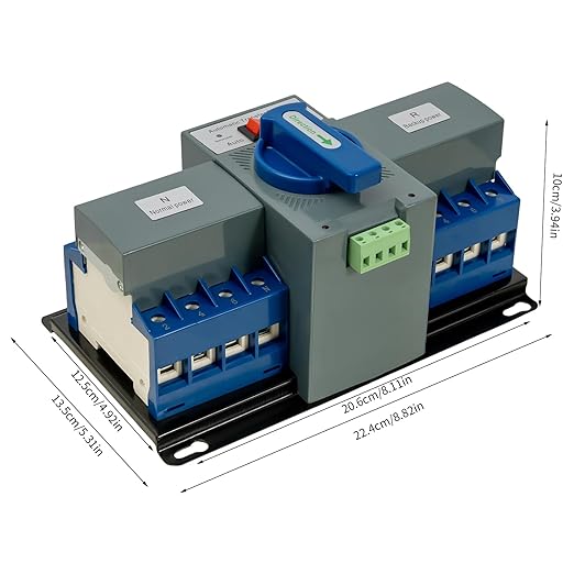 DNYSYSJ 110V 4P 63A Automatic Transfer Switch, Dual Power Generator Transfer Switch, Dual Power Generator Changeover Switch Self Cast Conversion 60HZ AC-33iB 6A-63A (4P/63A)