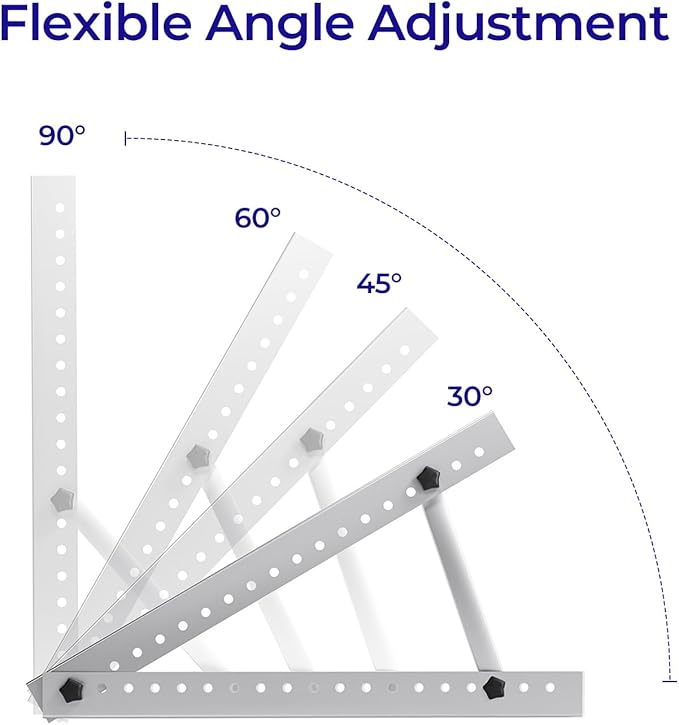 Renogy 50in Adjustable Solar Panel Mount Brackets with Foldable Tilt Legs on Any Flat Surface for RV, Roof, Boat, Supports Up to 320W, Over 160W Renogy N-Type Panels or 2 x 100W Panels