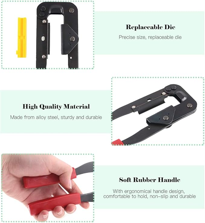 Keadic 49 Pieces FC-10 16 20 26 Pin Female Header IDC Cable Connector 2.54mm Pitch with IDC Crimp Tool, for Flat Ribbon Cable and IDC Connectors