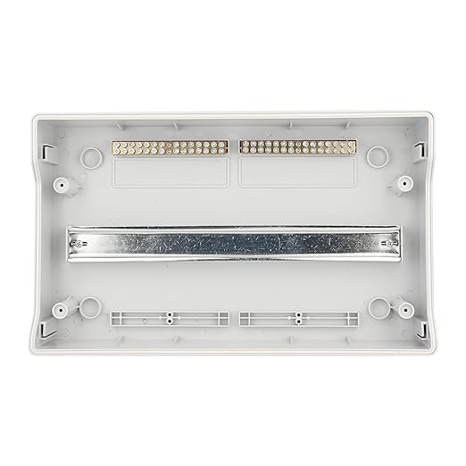 Mollom 18 Way Power Distribution Box with Bus Bars and Din Rail for Miniature Circuit Breaker MCB, Waterproof IP66.Padlock Available for Indoor and Outdoor Use