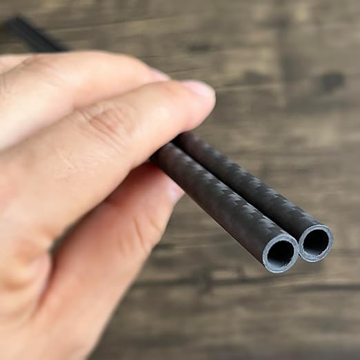 2pcs Carbon Fiber Tube 8x6x500MM 3K Roll Wrapped Twill Matte Finish