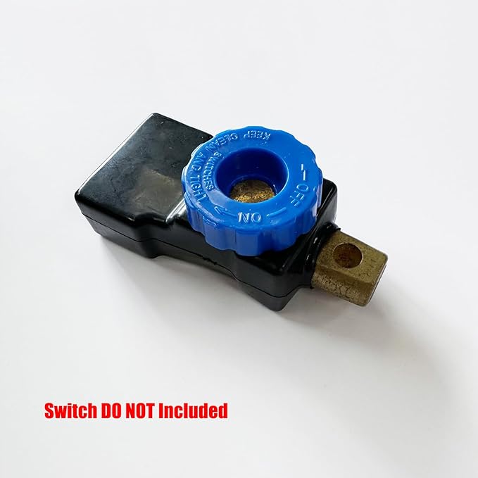 Flexible Knob Type Top Post Battery Switch Cover, Ampper Knob Type Battery Switch Insulator Protector W/Washers for Car, Vehicle, RV and Boat (Switch, 2 Sets)