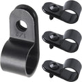 60 Pcs R-Type Cable Clip Wire Clamp, 1/2 Inch Nylon Cable Clamp Rope Light Mounting Clips Wire Fasten with 60 Screws for Wire Management and Cable Management