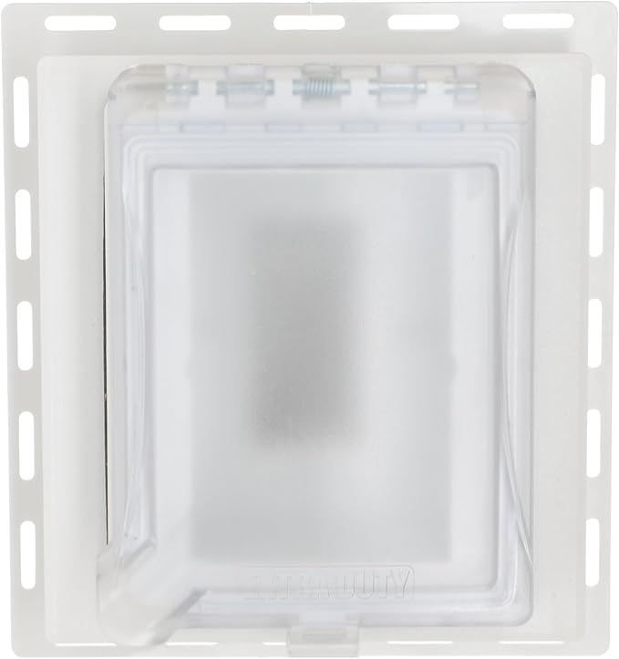 TayMac MR420CW 1-Gang Recessed Enclosure Extra Duty, 6-in-1 Nonmetallic Weatherproof in-Use Cover, Horizontal/Vertical, White