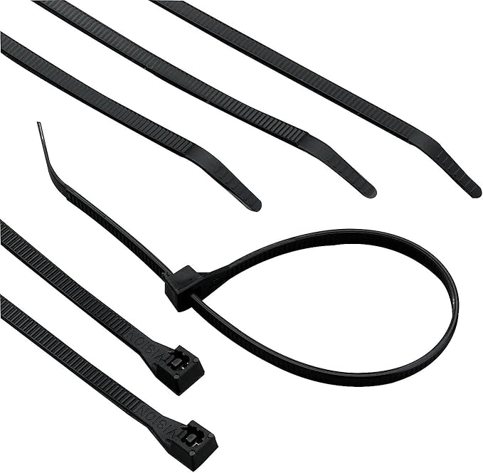 GB 46308UVB UVB Cable Ties 8-Inch 75 lb UV Black 100/Pack