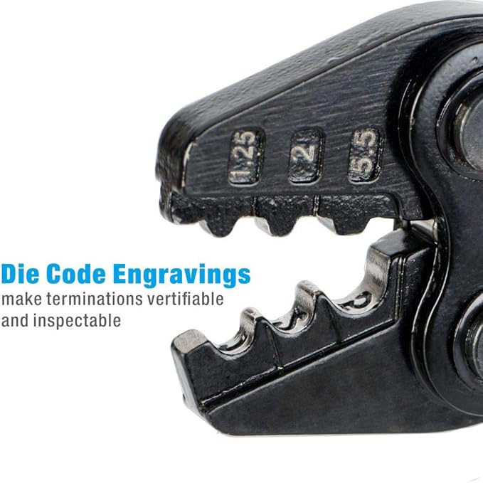 iCrimp Non-insulated Terminal Crimping Tool for AWG 16 to AWG 10 Non-Insulated Terminals and Butt/Spice/Open/Plug Connectors for Auto Electrical,Marine,Motorcycle Wiring Repairs,Loom Assembly