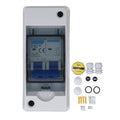 Solar Combiner Box with 20A 1000V DC Circuit Breaker IP65 Waterproof Polycarbonate Enclosure for Solar Panel Systems 4.72x2.05x3.54 Inch