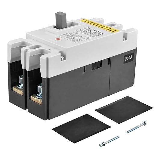 Heschen DC Molded Case Circuit Breaker MCCB, HSM1PV-250, 2 Poles, DC550V Photovoltaic Circuit Breaker, for Solar PV System Solar Panels Grid System (200A)