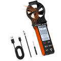 Air Flow & Wind Speed Meter, Handheld CFM Anemometer with Waterproof Touch Button, CFM Meter Gauge Air Velocity Measuring Device for HVAC Outdoor [Rechargeable]