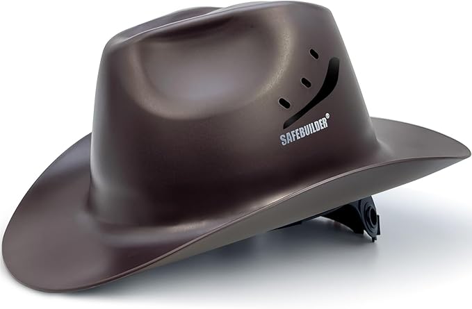 Cowboy Style Hard Hat Class C Safety Helmet Vented Full Brim Hard Hats Work Safety Helmet for Men and Women Outdoor,Industrial,Construction Head Protection- ANSI Approved