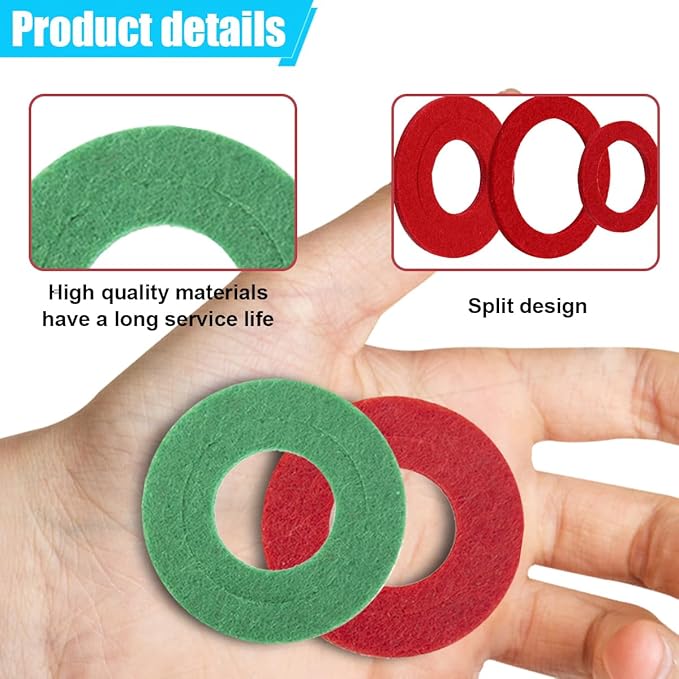 Car Battery Terminal Anti Corrosion Washers, 4 Red & 4 Green Fiber Washers, Top & Side Battery Terminal Protector Shim, Universal Washer Gasket for Most Cars, SUVs, Trucks (8PCS)