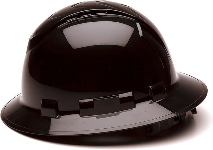 Pyramex Ridgeline Full Brim Vented Hard Hat 4 Point Ratchet Suspension