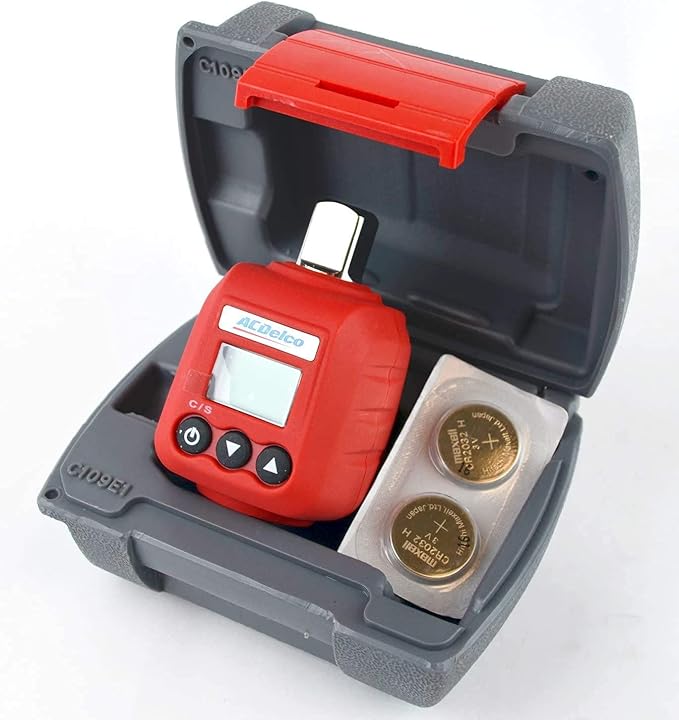 ACDelco 3/8” & 1/2" Heavy Duty Digital Torque Adapters with Buzzer and LED Flash Notification – ISO 6789 Standards with Certificate of Calibration (1/2” (14.8 to 147.6 ft-lbs.))
