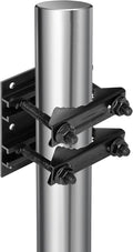 1 Pack 1.76" Pole Mounting Kit, Mast Mount Brackets for Outside Antenna, Street Sign Mounting Hardware for Light Poles, Outdoor Security Camera Bracket, Side Mount Flag Pole Holder S
