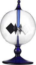 Blue Solar Power Radiometer Sun Light Energy Crookes Spinning Vanes Glass Windmill Gift Home Desk Decoration
